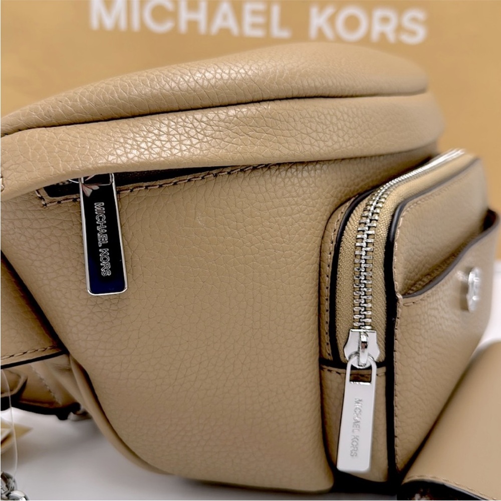 Michael Kors Maisie Lg Pebbled Leather 2-in-1 Sling Pack Fanny Pack Waist Belt - Picture 12 of 16